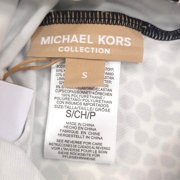 Michael Kors Collection Runway Swimsuit One Shoulder Animal Print Resortwear - Picture 7 of 8